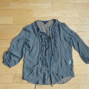 Gap sheer button up shirt